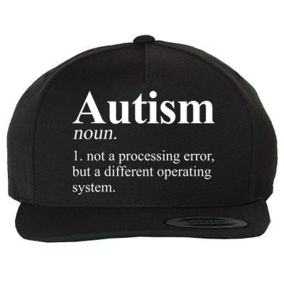 Autism Awareness Definition Gift Wool Snapback Cap