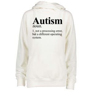 Autism Awareness Definition Gift Womens Funnel Neck Pullover Hood