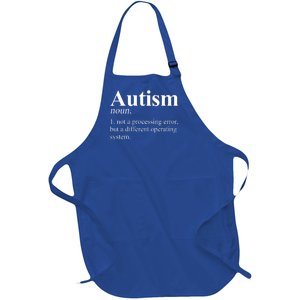 Autism Awareness Definition Gift Full-Length Apron With Pockets