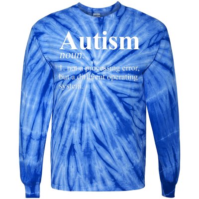 Autism Awareness Definition Gift Tie-Dye Long Sleeve Shirt