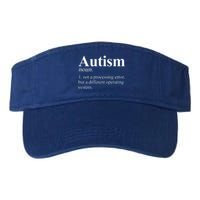 Autism Awareness Definition Gift Valucap Bio-Washed Visor