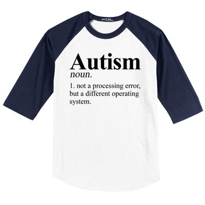 Autism Awareness Definition Gift Baseball Sleeve Shirt