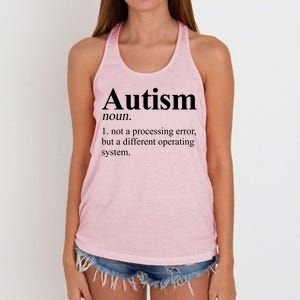 Autism Awareness Definition Gift Women's Knotted Racerback Tank