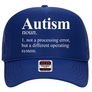 Autism Awareness Definition Gift High Crown Mesh Back Trucker Hat