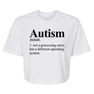 Autism Awareness Definition Gift Bella+Canvas Jersey Crop Tee