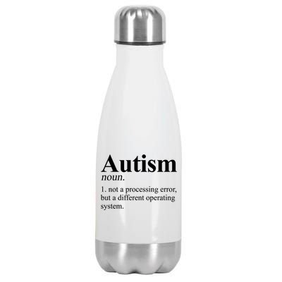 Autism Awareness Definition Gift Stainless Steel Insulated Water Bottle