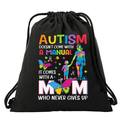 Autism Awareness Doesnt Come With A Manual Autism Mom Drawstring Bag