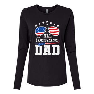 All American Dad 4th of July Matching Family Womens Cotton Relaxed Long Sleeve T-Shirt