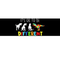 Autism Awareness Dinosaur Kid Boys Its Ok To Be Different Bumper Sticker