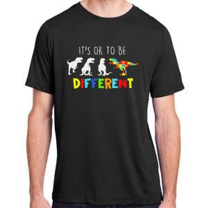 Autism Awareness Dinosaur Kid Boys Its Ok To Be Different Adult ChromaSoft Performance T-Shirt