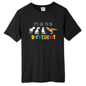 Autism Awareness Dinosaur Kid Boys Its Ok To Be Different Tall Fusion ChromaSoft Performance T-Shirt