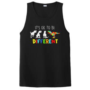 Autism Awareness Dinosaur Kid Boys Its Ok To Be Different PosiCharge Competitor Tank