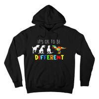 Autism Awareness Dinosaur Kid Boys Its Ok To Be Different Tall Hoodie