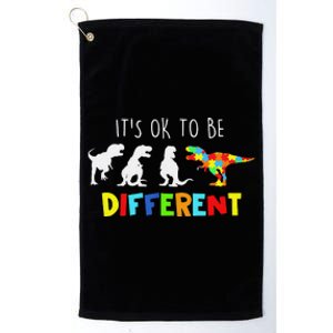 Autism Awareness Dinosaur Kid Boys Its Ok To Be Different Platinum Collection Golf Towel