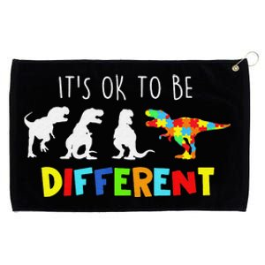 Autism Awareness Dinosaur Kid Boys Its Ok To Be Different Grommeted Golf Towel