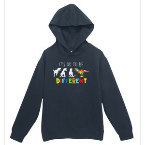 Autism Awareness Dinosaur Kid Boys Its Ok To Be Different Urban Pullover Hoodie