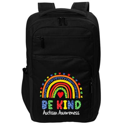 Autism Awareness Day Colorful Rainbow Be Kind Impact Tech Backpack