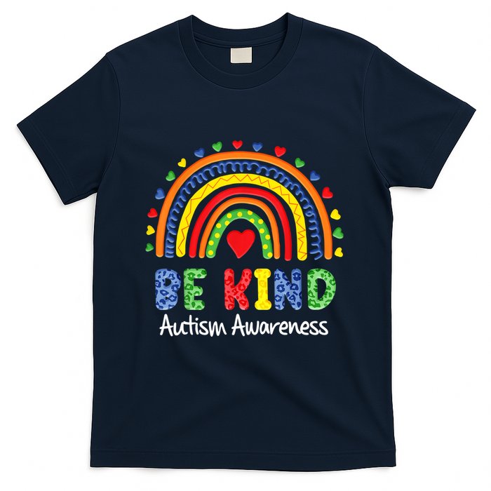 Autism Awareness Day Colorful Rainbow Be Kind T-Shirt