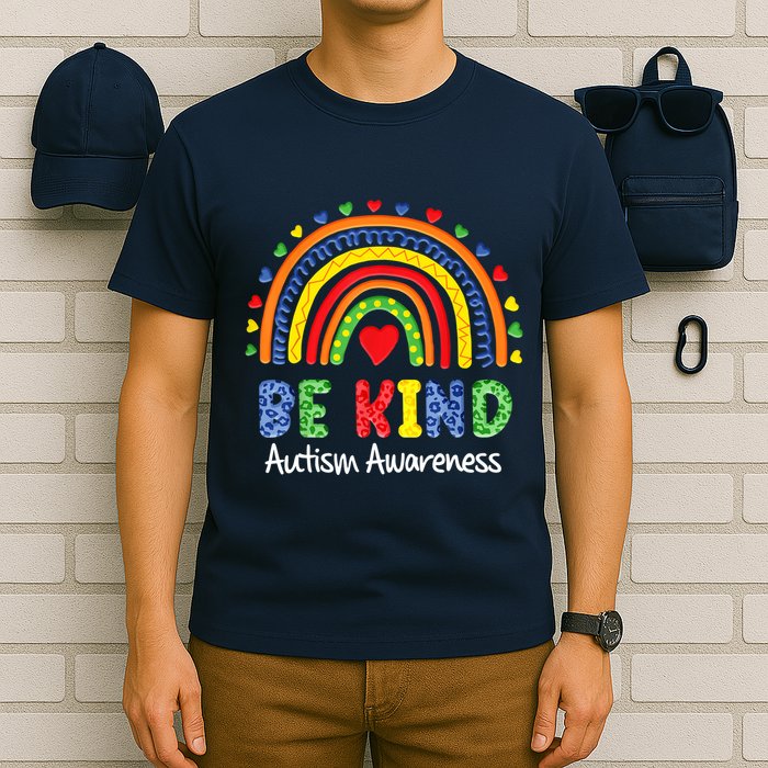 Autism Awareness Day Colorful Rainbow Be Kind T-Shirt