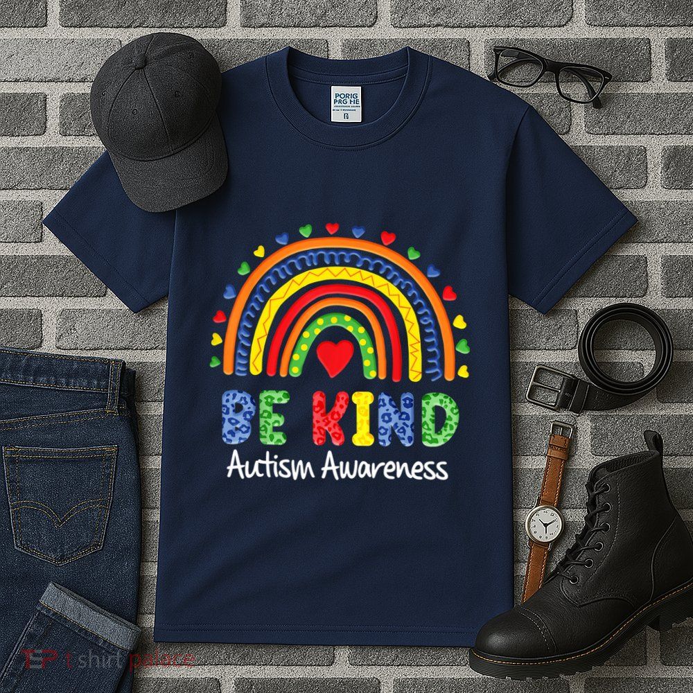 Autism Awareness Day Colorful Rainbow Be Kind Tall T-Shirt