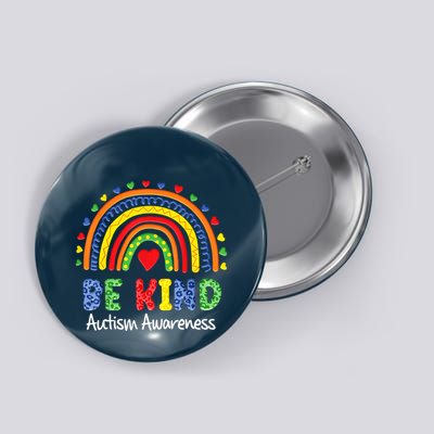 Autism Awareness Day Colorful Rainbow Be Kind Button