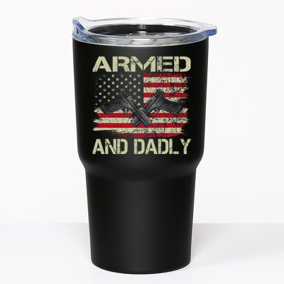 Armed And Dadly Funny Deadly Father For Father's Day Tumbler