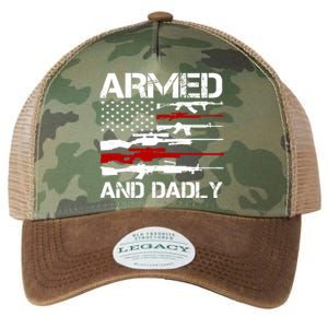 Armed And Dadly Usa Patriotic Fathers Day Legacy Tie Dye Trucker Hat