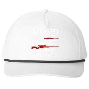 Armed And Dadly Usa Patriotic Fathers Day Snapback Five-Panel Rope Hat