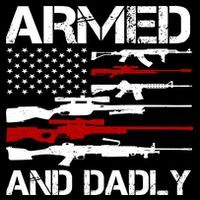 Armed And Dadly Usa Patriotic Fathers Day 16 in Basic Backpack
