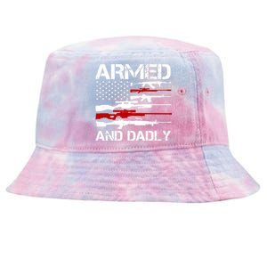 Armed And Dadly Usa Patriotic Fathers Day Tie-Dyed Bucket Hat