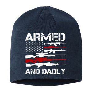 Armed And Dadly Usa Patriotic Fathers Day Sustainable Beanie