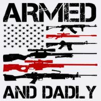 Armed And Dadly Usa Patriotic Fathers Day Garment-Dyed Sweatshirt