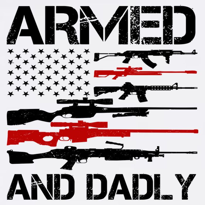 Armed And Dadly Usa Patriotic Fathers Day Cooling Performance Crew T-Shirt
