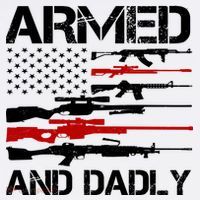 Armed And Dadly Usa Patriotic Fathers Day T-Shirt