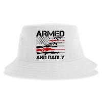 Armed And Dadly Usa Patriotic Fathers Day Sustainable Bucket Hat