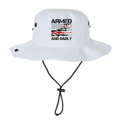 Armed And Dadly Usa Patriotic Fathers Day Bucket Hat