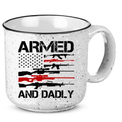 Armed And Dadly Usa Patriotic Fathers Day 15oz Campfire Ceramic Mug