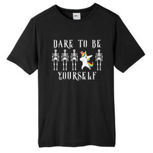 Autism Awareness Dare To Be Yourself Unicorn Dabbing Autism Meaningful Gift Tall Fusion ChromaSoft Performance T-Shirt