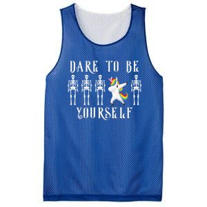 Autism Awareness Dare To Be Yourself Unicorn Dabbing Autism Meaningful Gift Mesh Reversible Basketball Jersey Tank