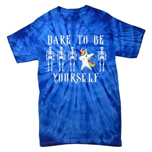 Autism Awareness Dare To Be Yourself Unicorn Dabbing Autism Meaningful Gift Tie-Dye T-Shirt