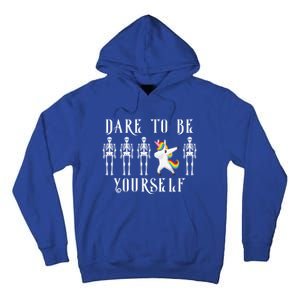 Autism Awareness Dare To Be Yourself Unicorn Dabbing Autism Meaningful Gift Tall Hoodie