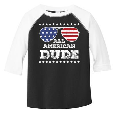 All American Dude Matching Family 4th Of July Funny Gift Toddler Fine Jersey T-Shirt