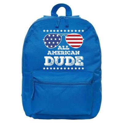All American Dude Matching Family 4th Of July Funny Gift 16 in Basic Backpack