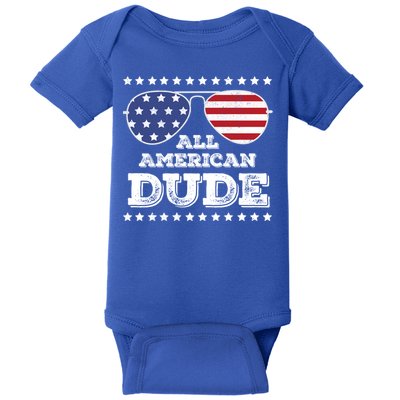 All American Dude Matching Family 4th Of July Funny Gift Baby Bodysuit