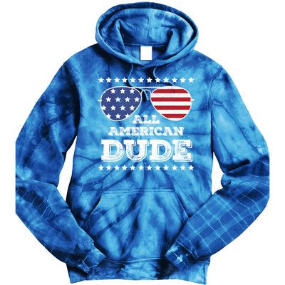 All American Dude Matching Family 4th Of July Funny Gift Tie Dye Hoodie