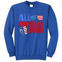 All American Dude Patriotic Usa Flag Grunge Style Gift Sweatshirt