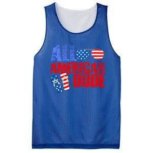 All American Dude Patriotic Usa Flag Grunge Style Gift Mesh Reversible Basketball Jersey Tank