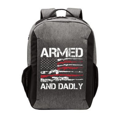 Armed And Dadly Funny Deadly Father For Fathers Day USA Flag Vector Backpack