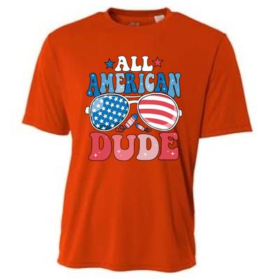 All American Dude Sunglasses 4th Of July Family Matching Cute Gift Cooling Performance Crew T-Shirt