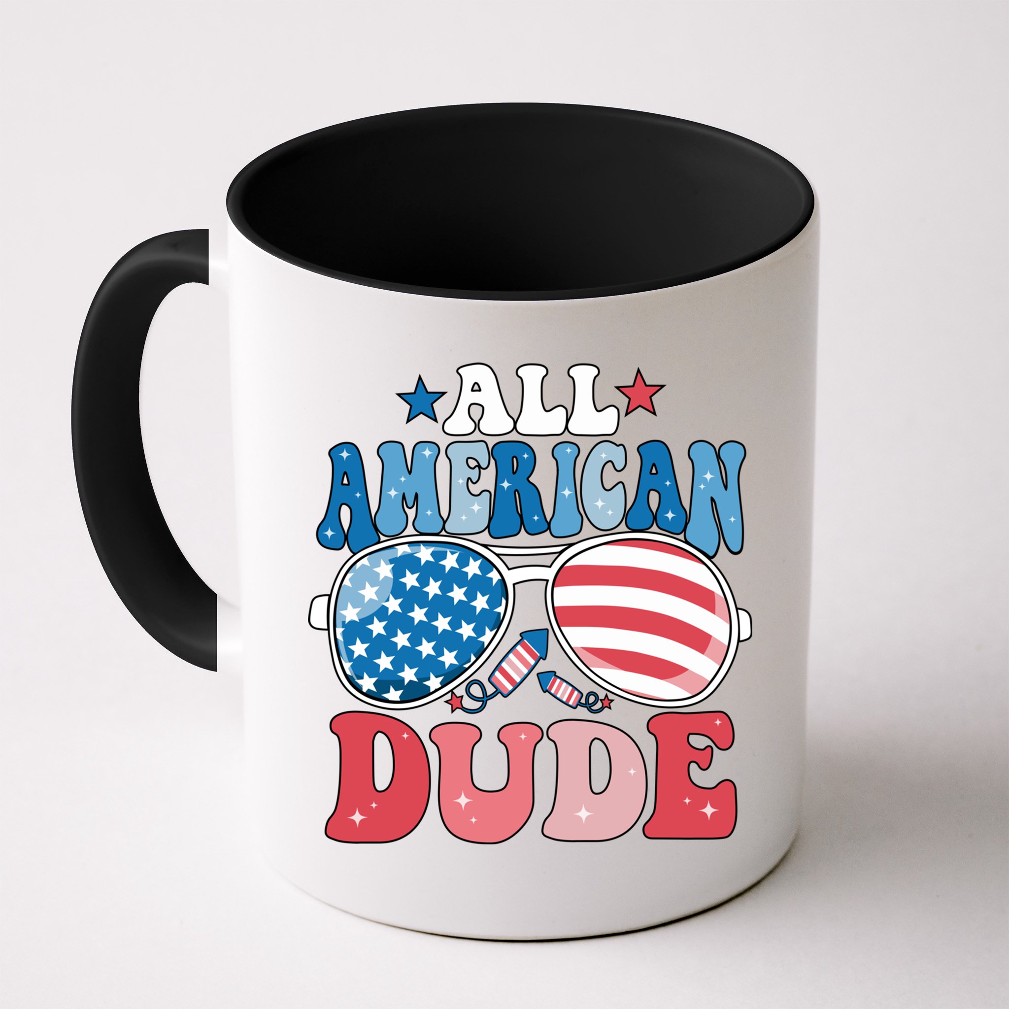 All American Dude Sunglasses 4th Of July Family Matching Cute Gift Mug